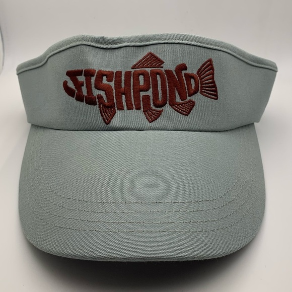 Fishpond Sabalo Lightweight Gray Adjustable Stitched Visor Hat Cap Fishing New - Picture 4 of 12